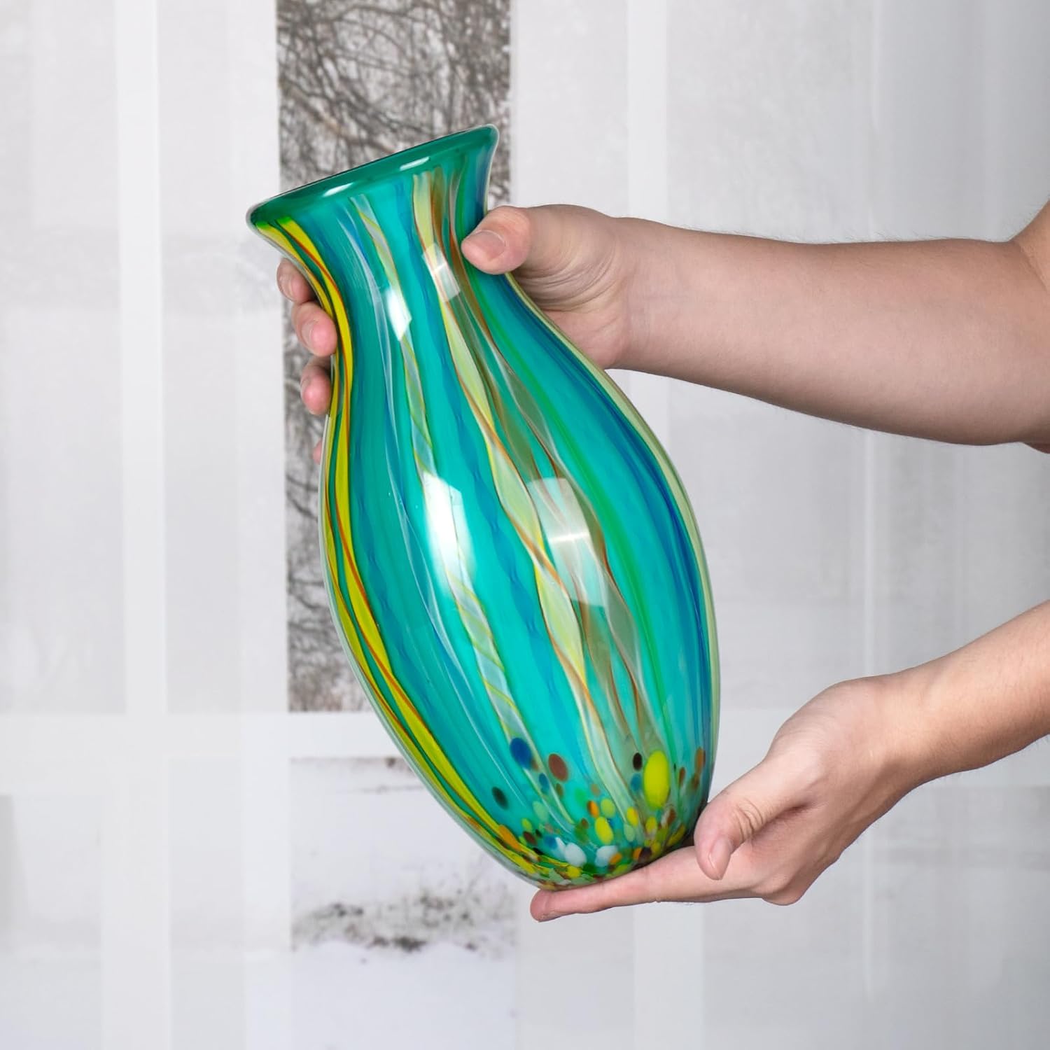 KAMMAK 8HPJG02098 glass vase detail image 4 in product description
