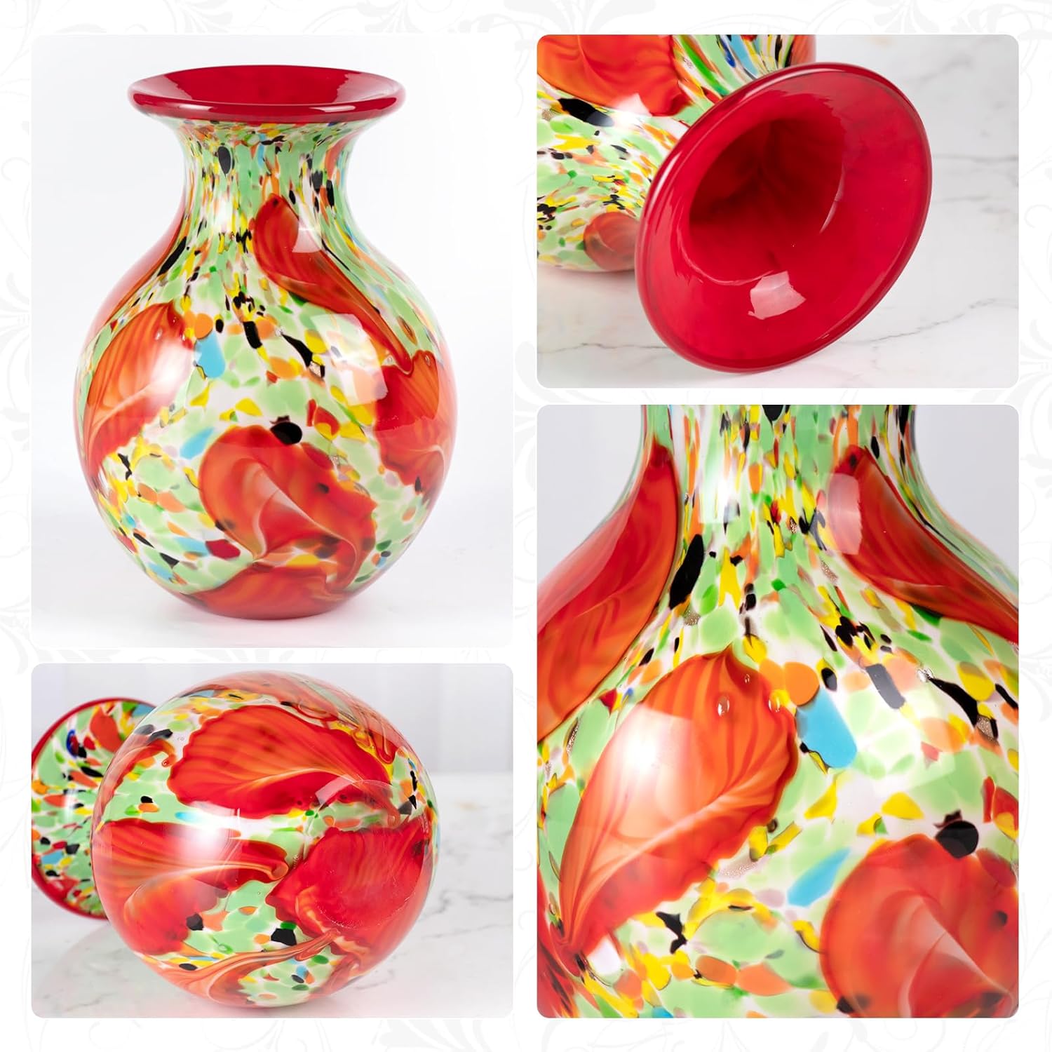 KAMMAK 8HPJG02092 glass vase detail image 2 in product description