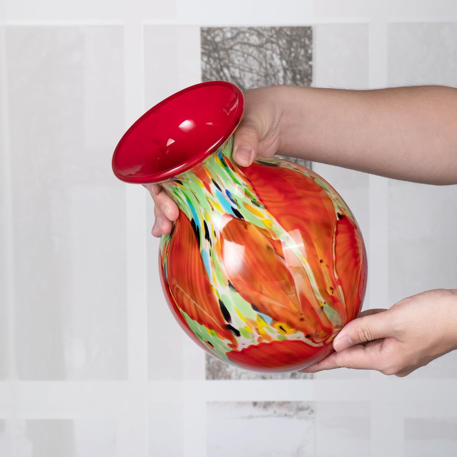 KAMMAK 8HPJG02092 glass vase detail image 3 in product description