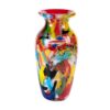 KAMMAK Colored Glass Vase, Beautiful Hand Blown Decorative Vase, Modern Art Vase for Flower Mantle Dining Table Centerpiece, Entryway Living Room Wedding Decoration (JG2036) KAMMAK 8HPJG02036 glass vase front view for product display