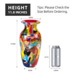 KAMMAK Colored Glass Vase, Beautiful Hand Blown Decorative Vase, Modern Art Vase for Flower Mantle Dining Table Centerpiece, Entryway Living Room Wedding Decoration (JG2036) KAMMAK 8HPJG02036 glass vase shape and proportion detail image 3