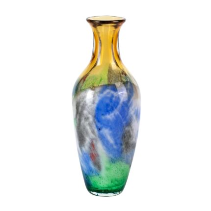 KAMMAK Colored Glass Vase, Beautiful Hand Blown Decorative Vase, Modern Art Vase for Flower Mantle Dining Table Centerpiece, Entryway Living Room Wedding Decoration (JG2059)