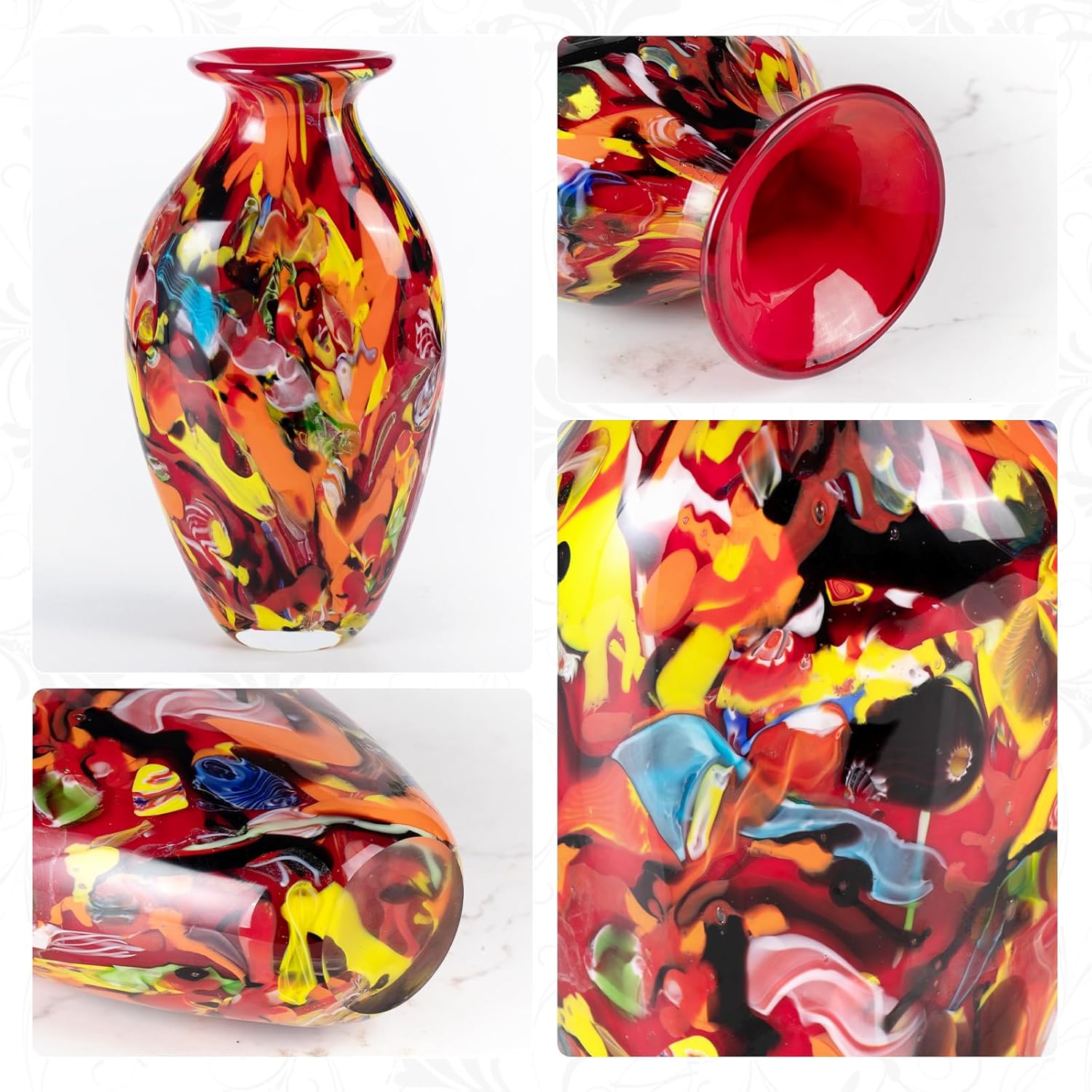 KAMMAK 8HPJG02038 glass vase detail image 2 in product description