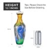 KAMMAK Colored Glass Vase, Beautiful Hand Blown Decorative Vase, Modern Art Vase for Flower Mantle Dining Table Centerpiece, Entryway Living Room Wedding Decoration (JG2059) KAMMAK 8HPJG02059 glass vase shape and proportion detail image 3