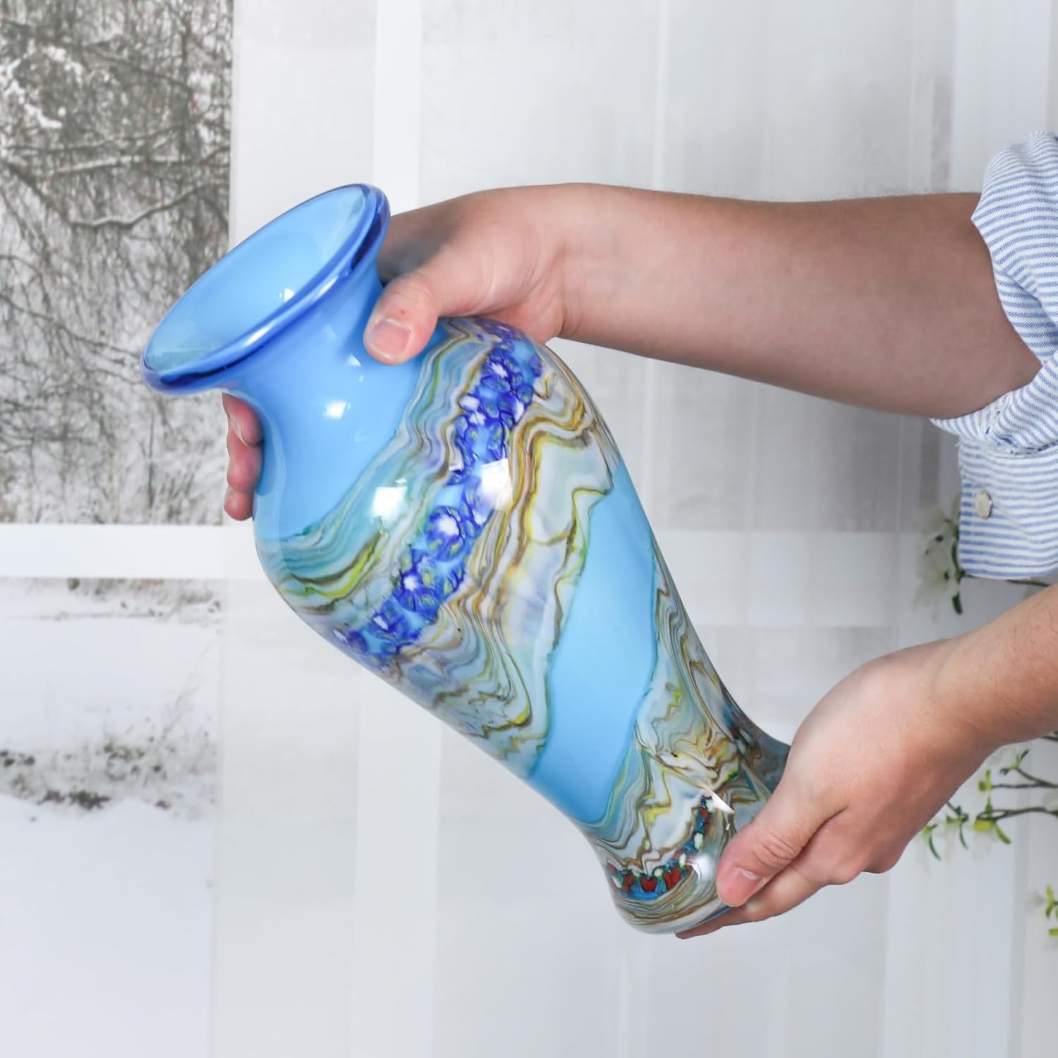 KAMMAK 8HPJG02043 glass vase detail image 3 in product description