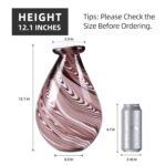 KAMMAK Colored Glass Vase, Beautiful Hand Blown Decorative Vase, Modern Art Vase for Flower Mantle Dining Table Centerpiece, Entryway Living Room Wedding Decoration (JG2102) KAMMAK 8HPJG02102 glass vase shape and proportion detail image 3