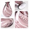 KAMMAK Colored Glass Vase, Beautiful Hand Blown Decorative Vase, Modern Art Vase for Flower Mantle Dining Table Centerpiece, Entryway Living Room Wedding Decoration (JG2102) KAMMAK 8HPJG02102 glass vase close-up material texture detail image 4