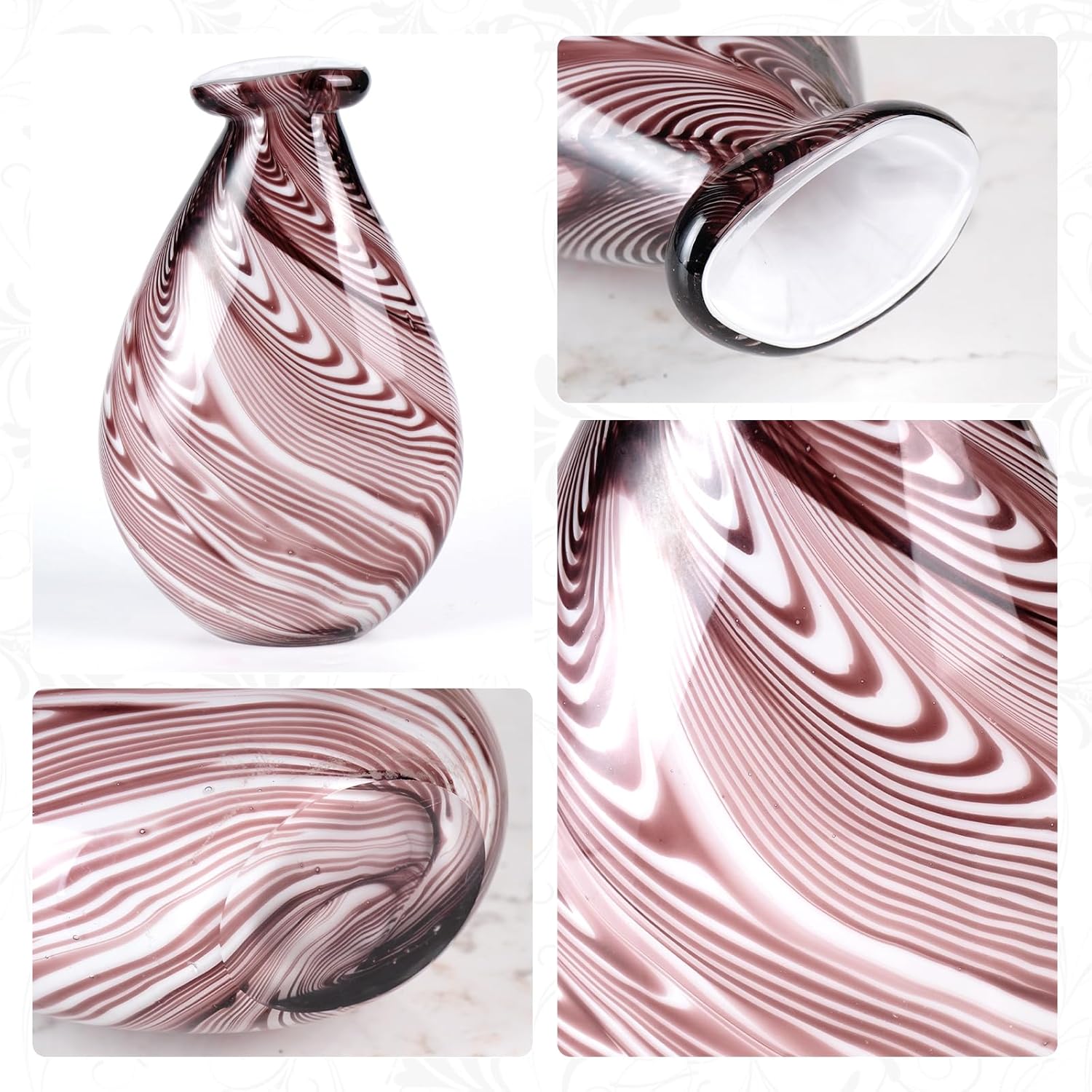 KAMMAK 8HPJG02102 glass vase detail image 2 in product description