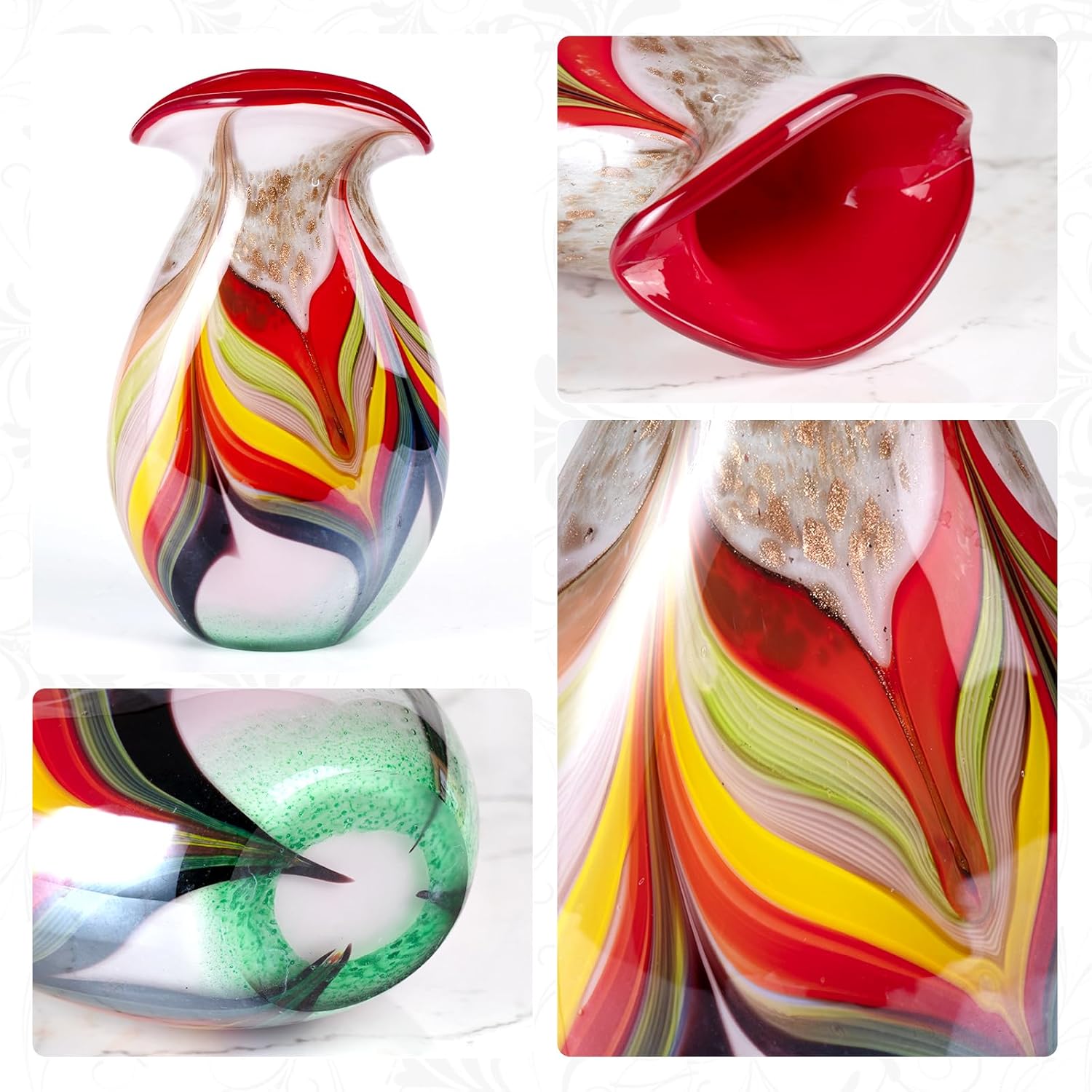 KAMMAK 8HPJG02048 glass vase detail image 2 in product description