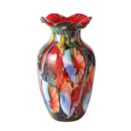 KAMMAK Colored Glass Vase, Beautiful Hand Blown Decorative Vase, Modern Art Vase for Flower Mantle Dining Table Centerpiece, Entryway Living Room Wedding Decoration, 8HPFH02018