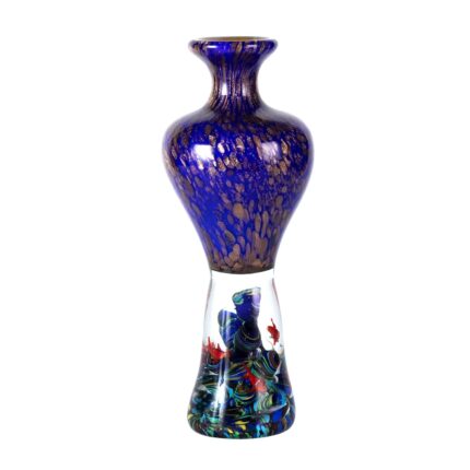 KAMMAK Colored Glass Vase, Beautiful Hand Blown Decorative Vase, Modern Art Vase for Flower Mantle Dining Table Centerpiece, Entryway Living Room Wedding Decoration, 8HPFH02022