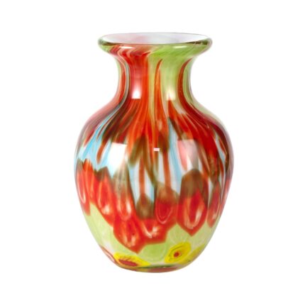 KAMMAK Colored Glass Vase, Beautiful Hand Blown Decorative Vase, Modern Art Vase for Flower Mantle Dining Table Centerpiece, Entryway Living Room Wedding Decoration, 8HPFH02036