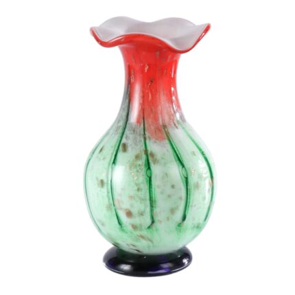 KAMMAK Colored Glass Vase, Beautiful Hand Blown Decorative Vase, Modern Art Vase for Flower Mantle Dining Table Centerpiece, Entryway Living Room Wedding Decoration, 8HPFH02041