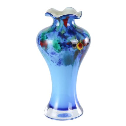 KAMMAK Colored Glass Vase, Beautiful Hand Blown Decorative Vase, Modern Art Vase for Flower Mantle Dining Table Centerpiece, Entryway Living Room Wedding Decoration, 8HPFH02042