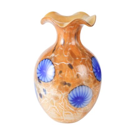 KAMMAK Colored Glass Vase, Beautiful Hand Blown Decorative Vase, Modern Art Vase for Flower Mantle Dining Table Centerpiece, Entryway Living Room Wedding Decoration, 8HPFH02044