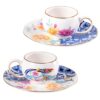 KAMMAK GH015 Cups and Saucers Set KAMMAK 8KPGH015 ceramic cup and saucer side angle view showing silhouette