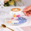 KAMMAK GH015 Cups and Saucers Set KAMMAK 8KPGH015 ceramic cup and saucer shape and proportion detail image 3