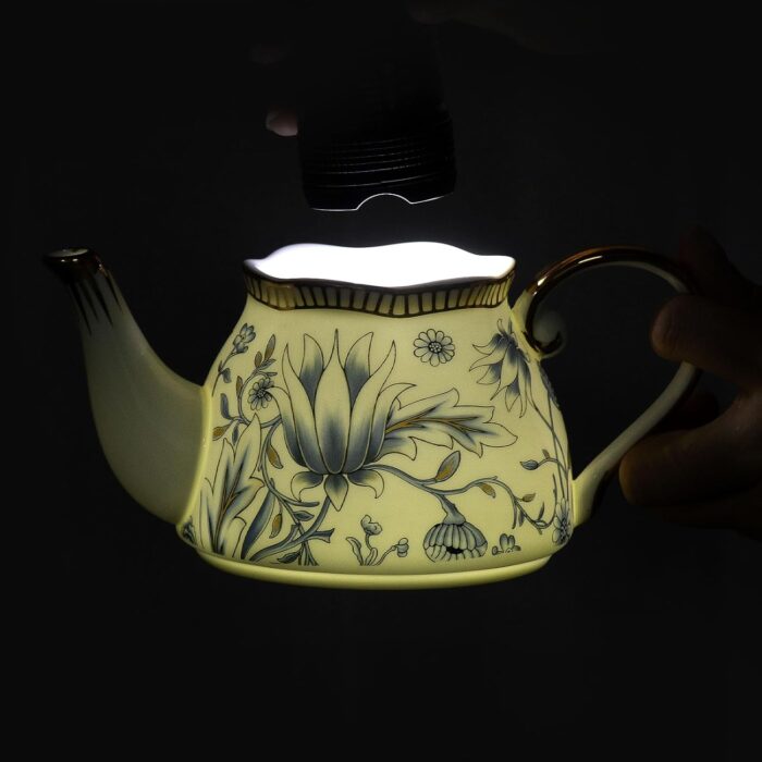 KAMMAK Tea for One, Porcelain Teapot and Cup Set, Bone China Tea Pot and Saucers Set,Ceramic Tea Set for Party, Home, Colored Tea Cups and Saucer Set for Coffee,Cappuccino,Tea, GH7 KAMMAK 8KPGH007 ceramic teapot scale and proportion view image 6