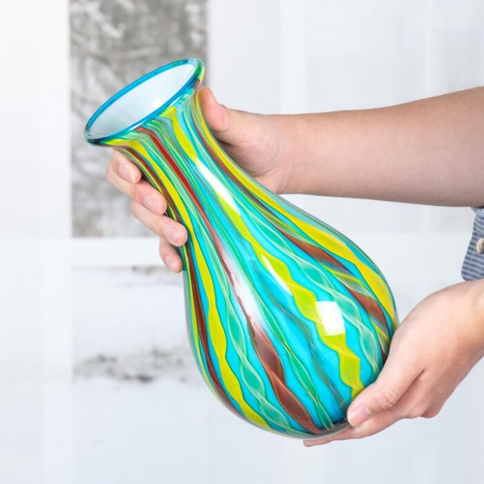 Modern Art Vase for Flower Mantle Dining Table Centerpiece, Entryway Living Room Wedding Decoration (JG2009) KAMMAK 8HPJG02009 glass vase styled on dining table image 3