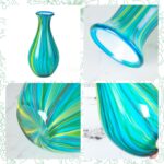 Modern Art Vase for Flower Mantle Dining Table Centerpiece, Entryway Living Room Wedding Decoration (JG2010) KAMMAK 8HPJG02010 glass vase styled on dining table image 4