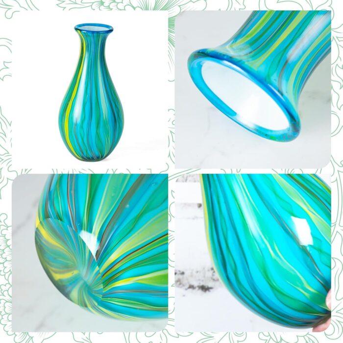 Modern Art Vase for Flower Mantle Dining Table Centerpiece, Entryway Living Room Wedding Decoration (JG2010) KAMMAK 8HPJG02010 glass vase styled on dining table image 4