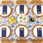 KAMMAK Blue Napkins Disposable 50 Pack Cloth like Paper Dinner Napkins Folded with Pocket Navy Blue Napkins Hand Towel for Wedding Reception, Party Decoration, Bathroon, Kitchen...