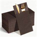 KAMMAK Blue Napkins Disposable 50 Pack Cloth like Paper Dinner Napkins Folded with Pocket Navy Blue Napkins Hand Towel for Wedding Reception, Party Decoration, Bathroon, Kitchen...