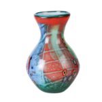 KAMMAK Colored Glass Vase, Beautiful Hand Blown Decorative Vase, Modern Art Vase for Flower Mantle Dining Table Centerpiece, Entryway Living Room Wedding Decoration (JG2089)