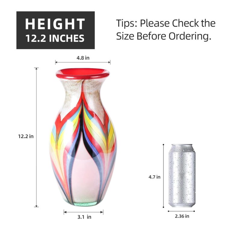 KAMMAK 8HPJG02160 glass vase front view in product description