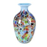 KAMMAK Colored Glass Vase, Beautiful Hand Blown Decorative Vase, Modern Art Vase for Flower Mantle Dining Table Centerpiece, Entryway Living Room Wedding Decoration, 8HPFH02130