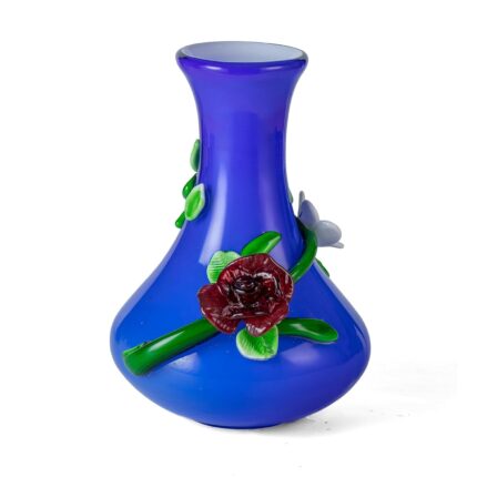 KAMMAK Colored Glass Vase, Beautiful Hand Blown Decorative Vase, Modern Art Vase for Flower Mantle Dining Table Centerpiece, Entryway Living Room Wedding Decoration (JG2023)
