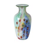 KAMMAK Colored Glass Vase, Beautiful Hand Blown Decorative Vase, Modern Art Vase for Flower Mantle Dining Table Centerpiece, Entryway Living Room Wedding Decoration (JG2072)