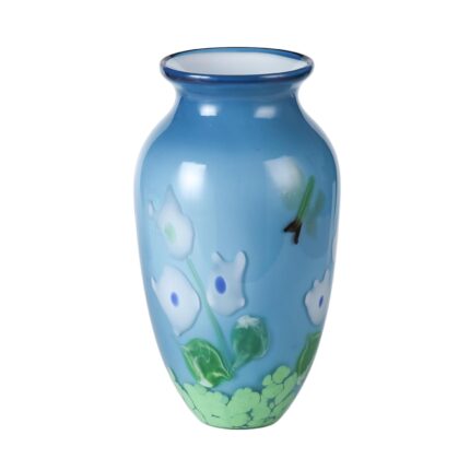 KAMMAK Colored Glass Vase, Beautiful Hand Blown Decorative Vase, Modern Art Vase for Flower Mantle Dining Table Centerpiece, Entryway Living Room Wedding Decoration (JG2110)