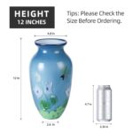 KAMMAK Colored Glass Vase, Beautiful Hand Blown Decorative Vase, Modern Art Vase for Flower Mantle Dining Table Centerpiece, Entryway Living Room Wedding Decoration (JG2110)