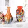 KAMMAK Colored Glass Vase, Beautiful Hand Blown Decorative Vase, Modern Art Vase for Flower Mantle Dining Table Centerpiece, Entryway Living Room Wedding Decoration (JG2083) KAMMAK 8HPJG02083 glass vase styled on dining table image 5
