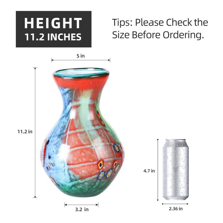 KAMMAK 8HPJG02089 glass vase front view in product description