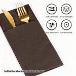 KAMMAK Napkins Disposable Coffee Cloth like Dinner Paper Napkins with Pocket 50 Pack Folded Napkins Wedding Reception Bathroom, Luncheon Guest Hand Towel for Party Decoration,...