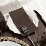 KAMMAK Napkins Disposable Coffee Cloth like Dinner Paper Napkins with Pocket 50 Pack Folded Napkins Wedding Reception Bathroom, Luncheon Guest Hand Towel for Party Decoration,...