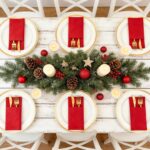 KAMMAK Red Napkins Disposable Dinner Paper Napkins with Pocket 50 Pack Cloth Like Folded Napkin Guest Hand Towels for Wedding Reception, Party Decoration, Bathroom, Kitchen,...