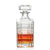 Liquor Decanter, 750ml Glass Decanter with Stopper, Elegant Red Wine Carafe, Unique Wine Aerator for Bar, Party, Anniversary, Home, Banquet, Idea Gift for Men and... KAMMAK 8KPJB001 glass decanter side angle view showing silhouette