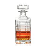 Liquor Decanter, 750ml Glass Decanter with Stopper, Lead-Free Elegant Red Wine Carafe, Unique Wine Aerator for Bar, Party, Anniversary, Home, Banquet, Idea Gift for Men and...