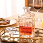 Liquor Decanter, 750ml Glass Decanter with Stopper, Lead-Free Elegant Red Wine Carafe, Unique Wine Aerator for Bar, Party, Anniversary, Home, Banquet, Idea Gift for Men and...