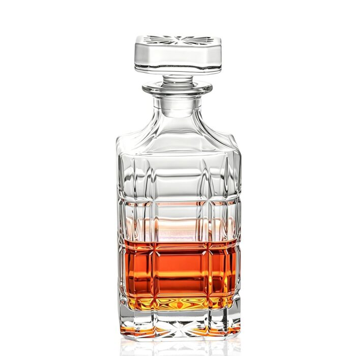 Liquor Decanter, 750ml Glass Decanter with Stopper, Lead-Free Elegant Red Wine Carafe, Unique Wine Aerator for Bar, Party, Anniversary, Home, Banquet, Idea Gift for Men and...