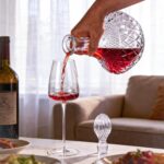 Liquor Decanter, 800ml Glass Decanter with Stopper, Lead-Free Elegant Red Wine Carafe, Unique Wine Aerator for Bar, Party, Anniversary, Home, Banquet, Idea Gift for Men and...