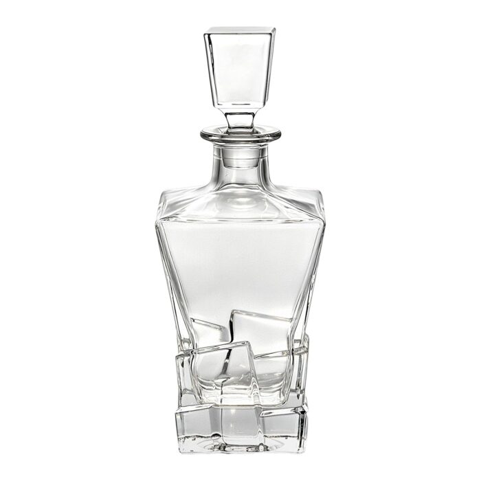 Liquor Decanter, 800ml Glass Decanter with Stopper, Lead-Free Elegant Red Wine Carafe, Unique Wine Aerator for Bar, Party, Anniversary, Home, Banquet, Idea Gift for Men and...