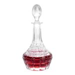 Liquor Decanter, 800ml Glass Decanter with Stopper, Lead-Free Elegant Red Wine Carafe, Unique Wine Aerator for Bar, Party, Anniversary, Home, Banquet, Idea Gift for Men and...