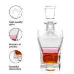 Liquor Decanter, 800ml Glass Decanter with Stopper, Lead-Free Elegant Red Wine Carafe, Unique Wine Aerator for Bar, Party, Anniversary, Home, Banquet, Idea Gift for Men and...