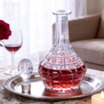 Liquor Decanter, 800ml Glass Decanter with Stopper, Lead-Free Elegant Red Wine Carafe, Unique Wine Aerator for Bar, Party, Anniversary, Home, Banquet, Idea Gift for Men and...