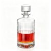Liquor Decanter, 950ml Glass Decanter with Stopper, Elegant Red Wine Carafe, Unique Wine Aerator for Bar, Party, Anniversary, Home, Banquet, Idea Gift for Men and... KAMMAK 8KPJB004 glass decanter side angle view showing silhouette