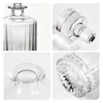 Liquor Decanter, 950ml Glass Decanter with Stopper, Lead-Free Elegant Red Wine Carafe, Unique Wine Aerator for Bar, Party, Anniversary, Home, Banquet, Idea Gift for Men and...